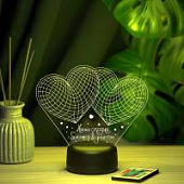 3D ночник Наши сердца