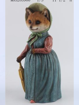 Фигурка интерьерная Лиса с зонтиком