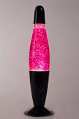 Лава-лампа 33см Розовая/Блёстки (Глиттер) Black