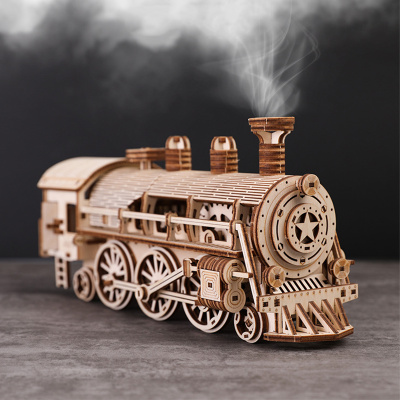 Механический деревянный конструктор - Паровоз Механический деревянный конструктор - Паровоз