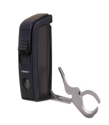 Зажигалка сигарная Honest, с ножницами, черная