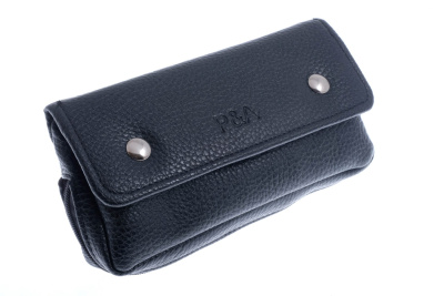 Сумка P&A для 1 трубки и табака, экокожа, черная