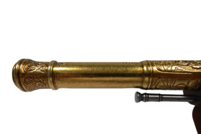 Макет. Кремневый пистоль (под левую руку) (Индия, XVIII век), латунь