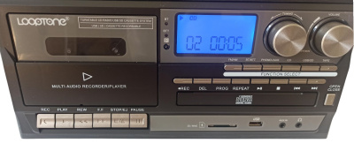 Виниловый проигрыватель LoopTone ДИСКО, Bt / CD / кассета / FM / АМ / USB, TR-18CD-BB