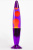 Лава-лампа 35см Оранжевая/Фиолетовая (Воск) Хром