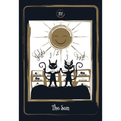 Карты Таро "Golden Black Cat Tarot" AGM Urania / Золотое Таро Черной Кошки