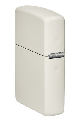 Зажигалка ZIPPO Classic 49193 с покрытием Glow In The Dark, латунь/сталь, белая, матовая, 38x13x57 мм