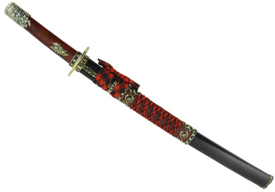 Вакидзаси, короткий японский меч "Шиматцу" с когаи и козукой