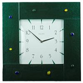 Часы Diamantini & Domeniconi настенные Муранское стекло зеленые 53*53 см