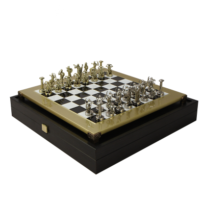 Шахматный набор "Битва Титанов" (36х36 см), доска черно-белая