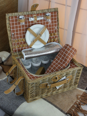 Набор для пикника с термосумкой и пледом на 4 персоны Набор для пикника с термосумкой и пледом на 4 персоны