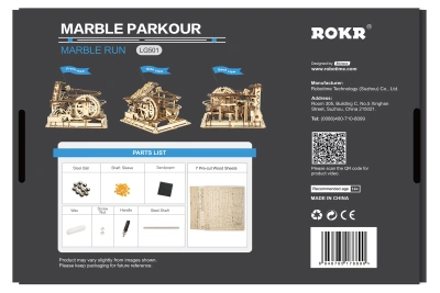 Деревянный конструктор-серпантин Robotime - Паркур (Marble Parkour)