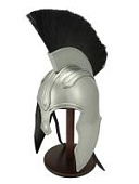 Шлем троянский "Ахиллес" с черным плюмажем