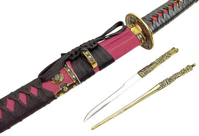Вакидзаси, короткий японский меч "Токугава" с когаи и козукой