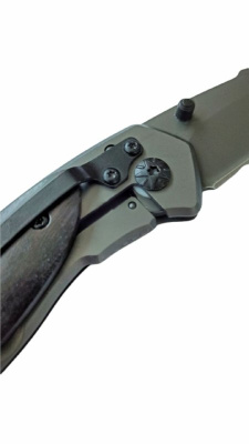 Нож Buck Outdoor Titanium, складной, ручка дерево, черный, K162