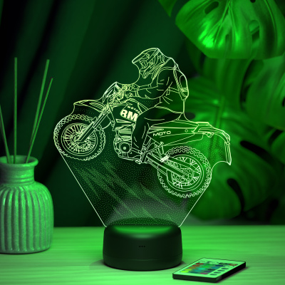 3D ночник Мотоцикл Питбайк