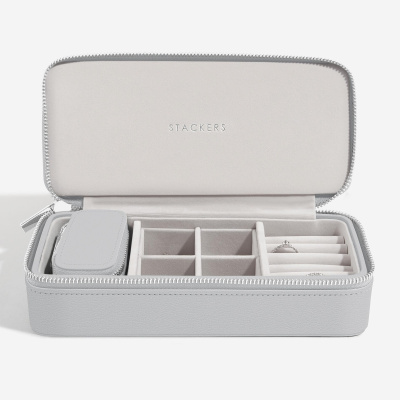 Шкатулка-футляр дорожная LC Designs для хранения украшений арт.76156, светло-серая