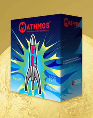 Лава-лампа Mathmos Telstar Розовая/Синяя Gold Лава-лампа Mathmos Telstar Розовая/Синяя Gold