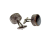 Запонки Cufflinks Inc. Круглые шайба с агатом, черный металлик, CF65