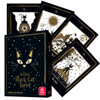 Карты Таро "Golden Black Cat Tarot" AGM Urania / Золотое Таро Черной Кошки