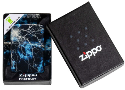 Зажигалка ZIPPO Lightning с покрытием Glow In The Dark Green, латунь/сталь, черная, 38x13x57 мм Зажигалка ZIPPO Lightning с покрытием Glow In The Dark Green, латунь/сталь, черная, 38x13x57 мм