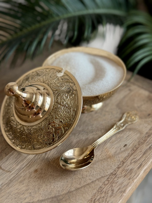 Сахарница Embossed латунь 5''
