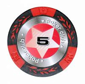 Фишки для игры в покер Black Stars номиналом 5 (25шт)