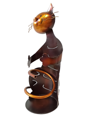 Фигурка Кошка, держатель - украшение для бутылки А017