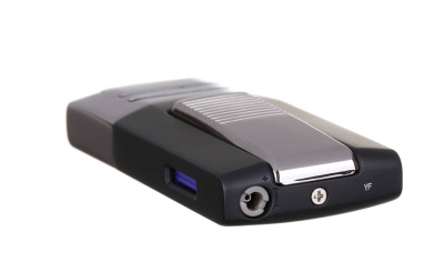 Зажигалка Caseti сигарная, турбо, черно-серебристая