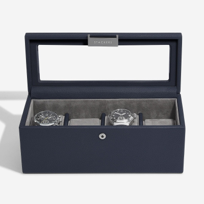 Шкатулка LC Designs для хранения 4-ёх часов арт.76064, синяя Шкатулка LC Designs для хранения 4-ёх часов арт.76064, синяя