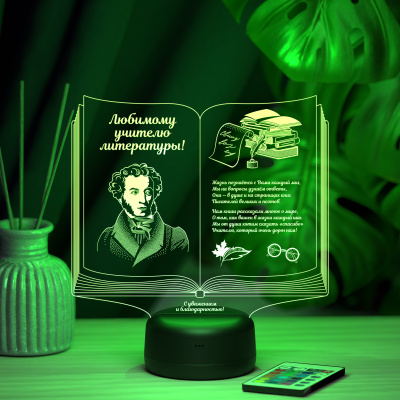 3D ночник Книга учителю литературы