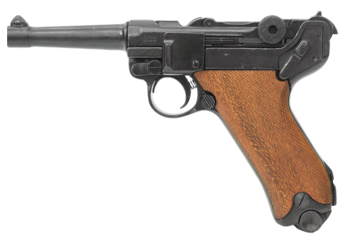 Макет. Пистолет Luger Parabellum P08 ("Люгер P08 Парабеллум") (Германия, 1898 г.), накладки на рукояти из дерева, арт.1143-M