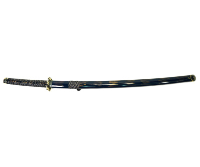 Меч самурайский. Ножны синие с желтым