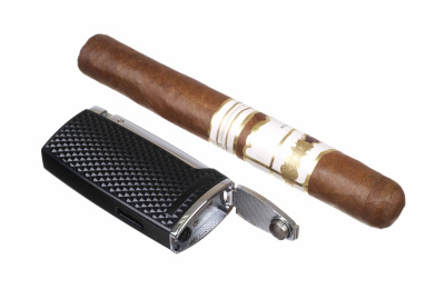 Зажигалка сигарная Passatore с пробойником, черная, 234-521