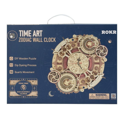 Конструктор-часы (настенные кварцевые) с календарём Robotime - Зодиак (Zodiac Wall Clock)