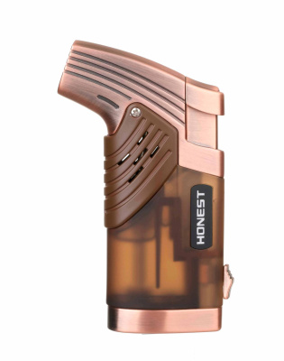 Зажигалка сигарная Honest, двойное пламя, с пробойником, бронза Зажигалка сигарная Honest, двойное пламя, с пробойником, бронза