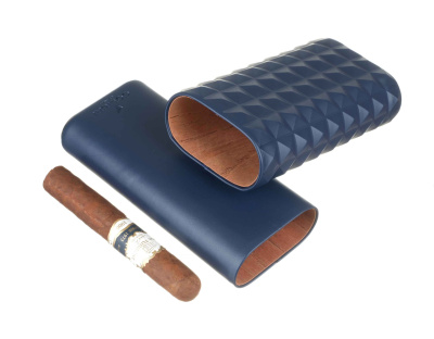 Чехол сигарный Colibri, телячья кожа и кедр, темно-синий LC250T3