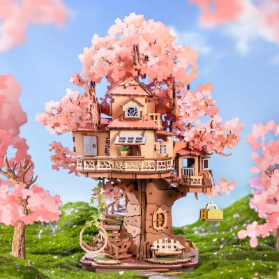 Деревянный конструктор Домик на дереве Сакура Robotime Sakura Tree House