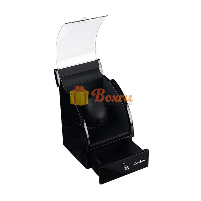 Шкатулка для подзавода 1х часов Luxewood LW321-11, черная