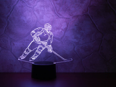 3D ночник Хоккеист - Нападающий