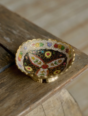 Конфетница цветная темная эмаль