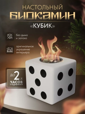 Биокамин настольный Кубик, КН-240506