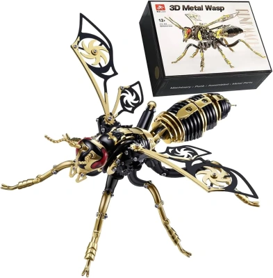 Механический конструктор DIY Cyberpunk из нержавеющей стали "Оса" - Black Gold Механический конструктор DIY Cyberpunk из нержавеющей стали "Оса" - Black Gold