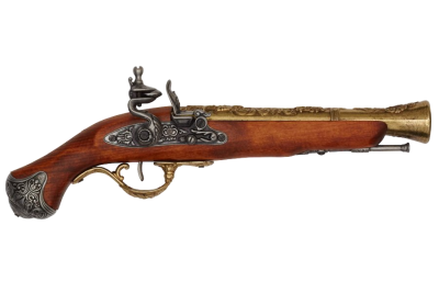 Макет. Кремневый пистоль (Англия, XVIII век), латунь
