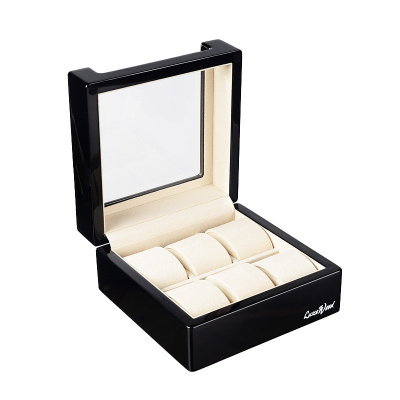 Шкатулка для хранения 6-ти часов Luxewood, LW806-6-1, черная