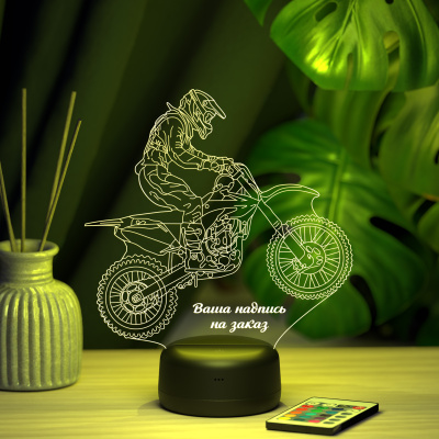 3D ночник Кроссовый мотоцикл 