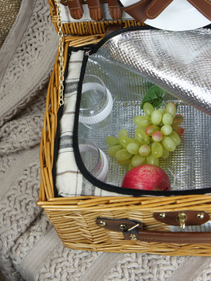 Набор для пикника с термосумкой и пледом на 4 персоны Набор для пикника с термосумкой и пледом на 4 персоны