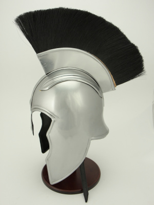 Шлем троянский "Ахиллес" с черным плюмажем