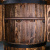 Деревянная бочка бар, с полкой и дверцами, 120 л, массив хвои