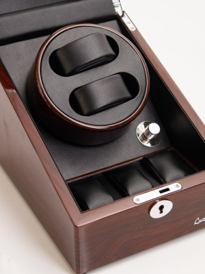 Шкатулка LuxeWood для подзавода 2-х и хранения 3-х часов арт.LW024-OAB-5